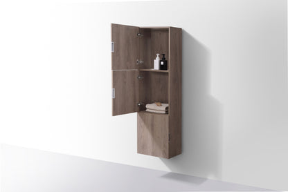 Bathroom Butternut Linen Cabinet w/ 3 Large Storage Areas