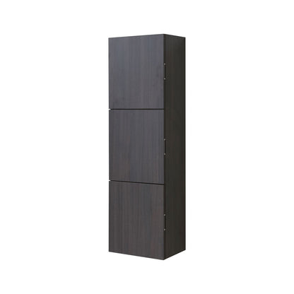 Bliss Gray Oak Bathroom Linen Cabinet w/ 3 Large Storage Areas