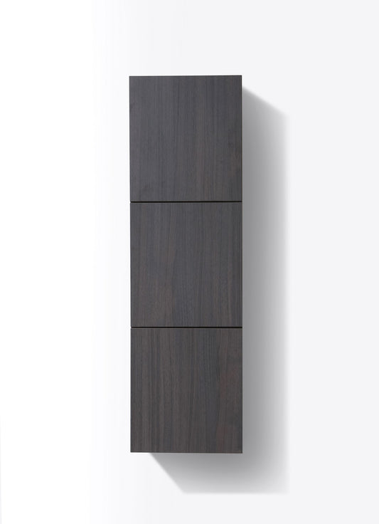 Bliss Gray Oak Bathroom Linen Cabinet w/ 3 Large Storage Areas