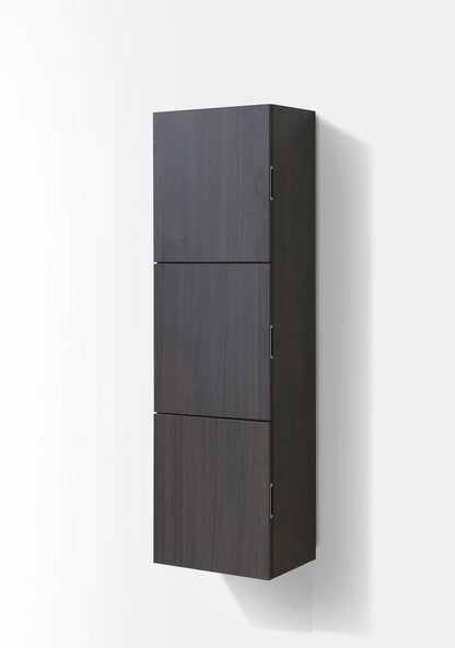 Bliss Gray Oak Bathroom Linen Cabinet w/ 3 Large Storage Areas
