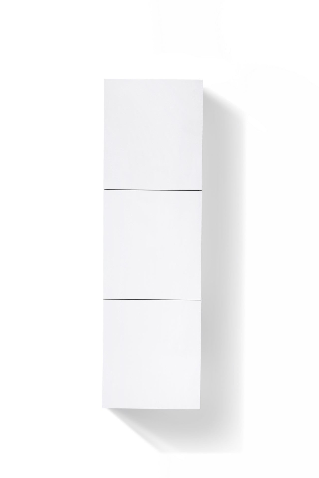 Bliss High Gloss White Bathroom Linen Cabinet w/ 3 Large Storage Areas