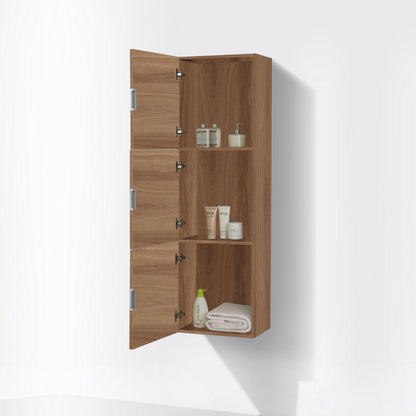 Bliss Honey Oak  Bathroom Linen Cabinet w/ 3 Large Storage Areas