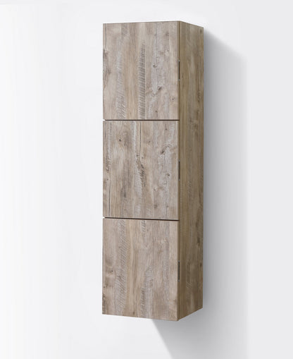 Bliss Nature Wood Bathroom Linen Cabinet w/ 3 Large Storage Areas