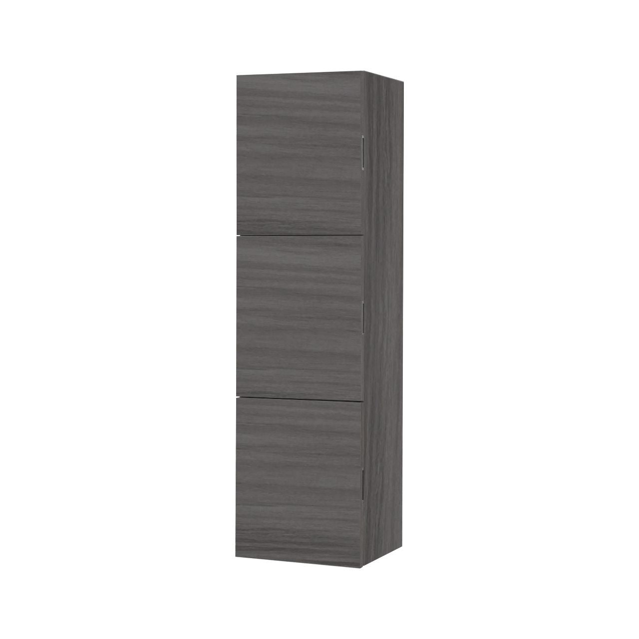 Bliss Valcan Ash Grey  Bathroom Linen Cabinet w/ 3 Large Storage Areas