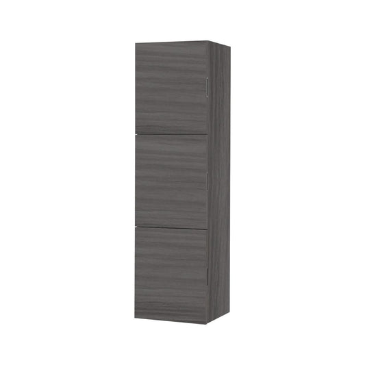Bliss Valcan Ash Grey  Bathroom Linen Cabinet w/ 3 Large Storage Areas