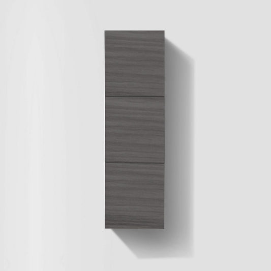 Bliss Valcan Ash Grey  Bathroom Linen Cabinet w/ 3 Large Storage Areas