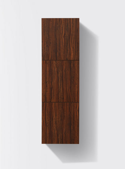 Bliss Walnut Bathroom Linen Cabinet w/ 3 Large Storage Areas