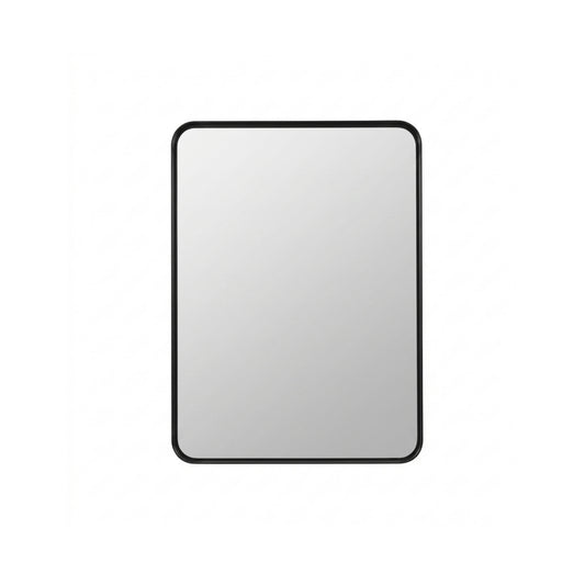 24'' Smusso Matte Black Framed Vanity Mirror