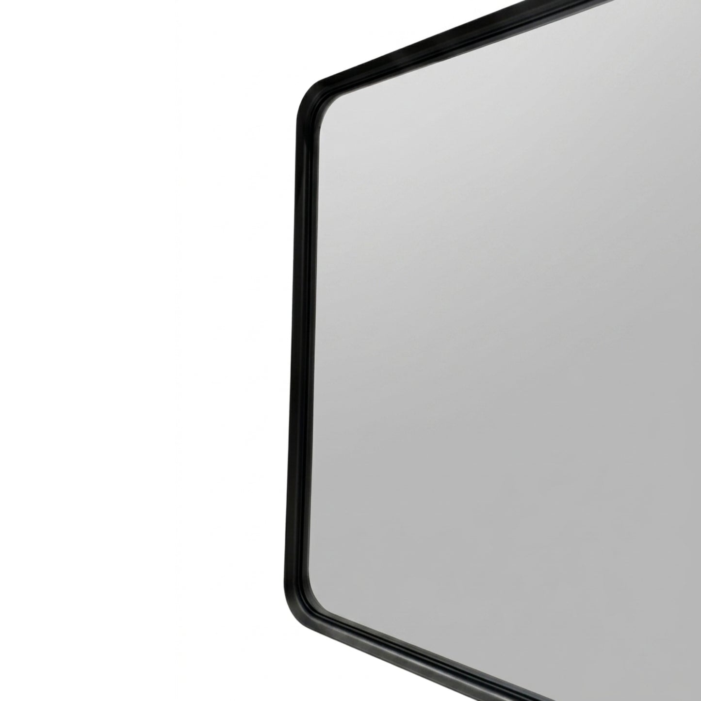 24'' Smusso Matte Black Framed Vanity Mirror