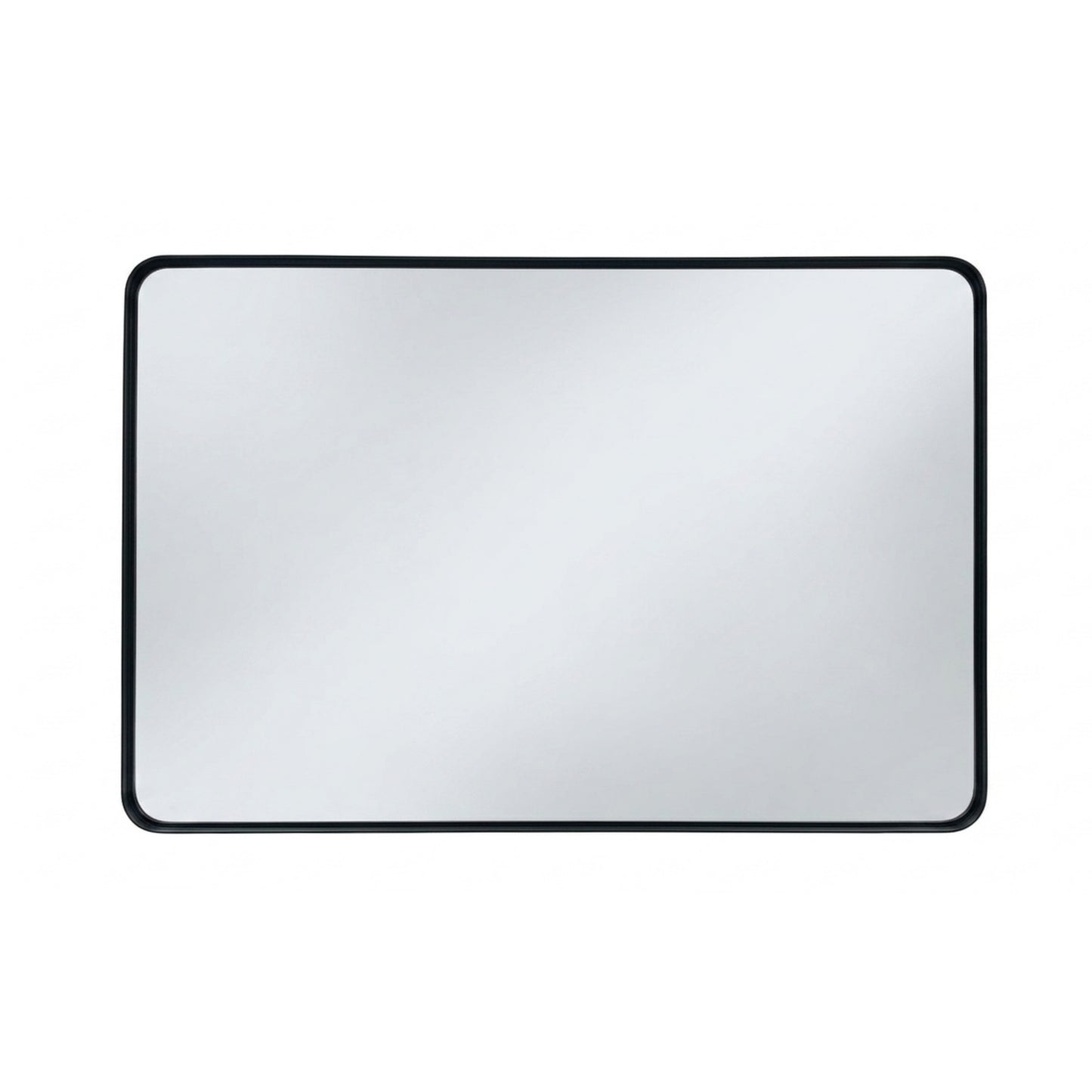 36'' Smusso Matte Black Framed Vanity Mirror