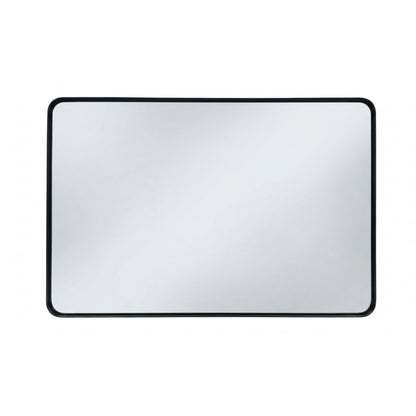 36'' Smusso Matte Black Framed Vanity Mirror