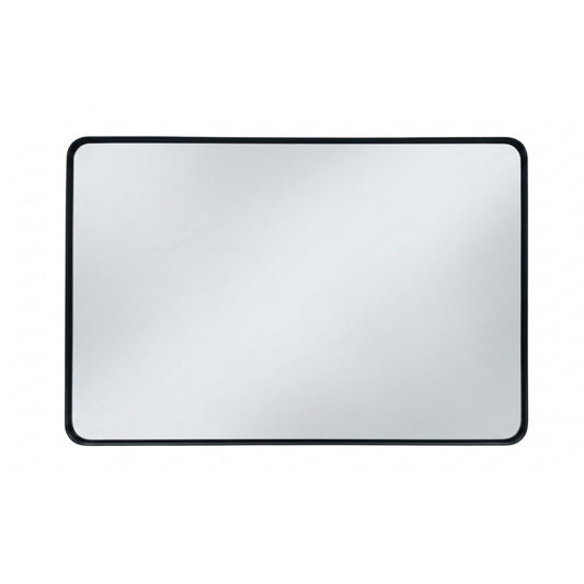 36'' Smusso Matte Black Framed Vanity Mirror