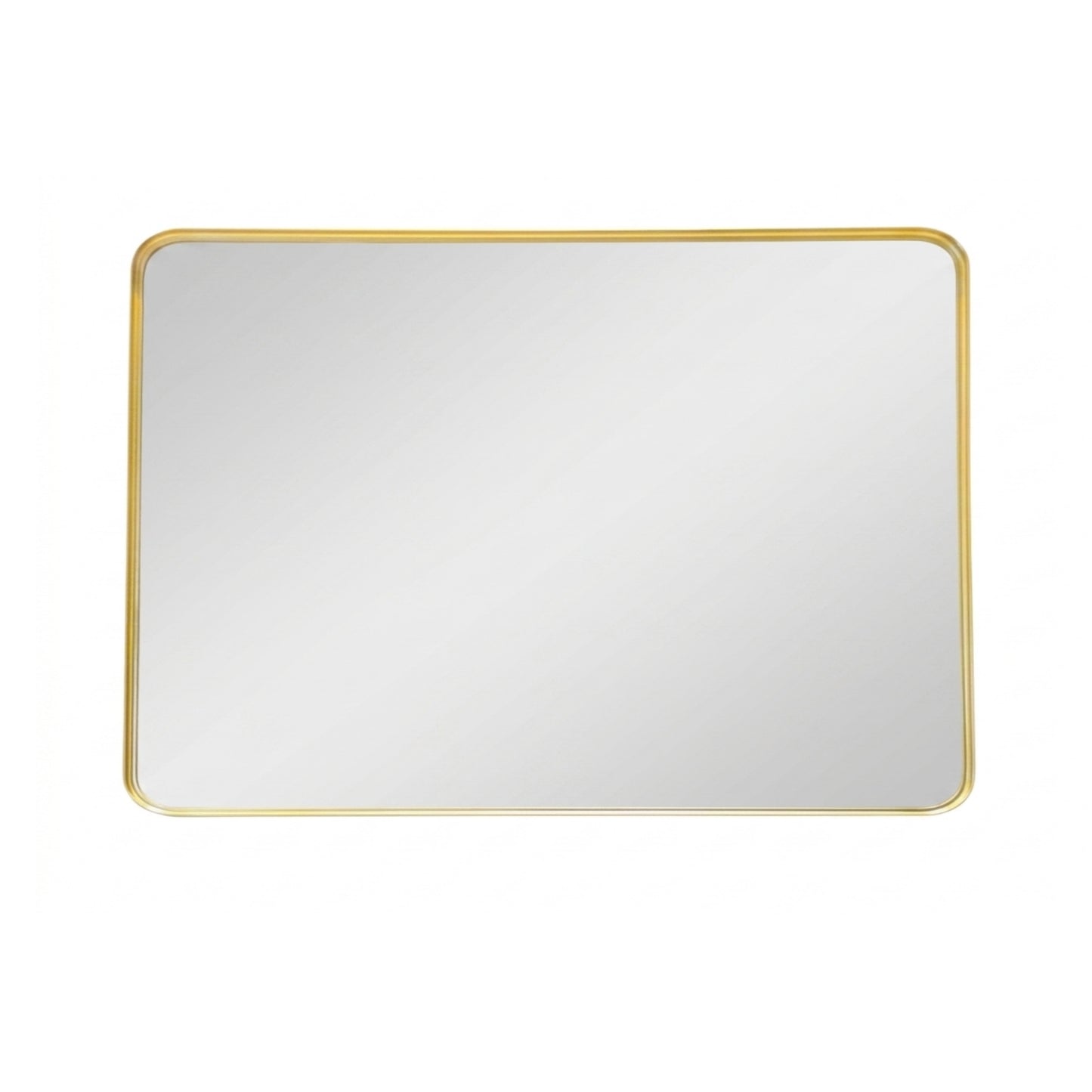 36'' Smusso Brushed Gold Framed Vanity Mirror