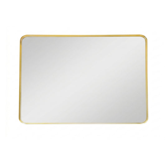 36'' Smusso Brushed Gold Framed Vanity Mirror