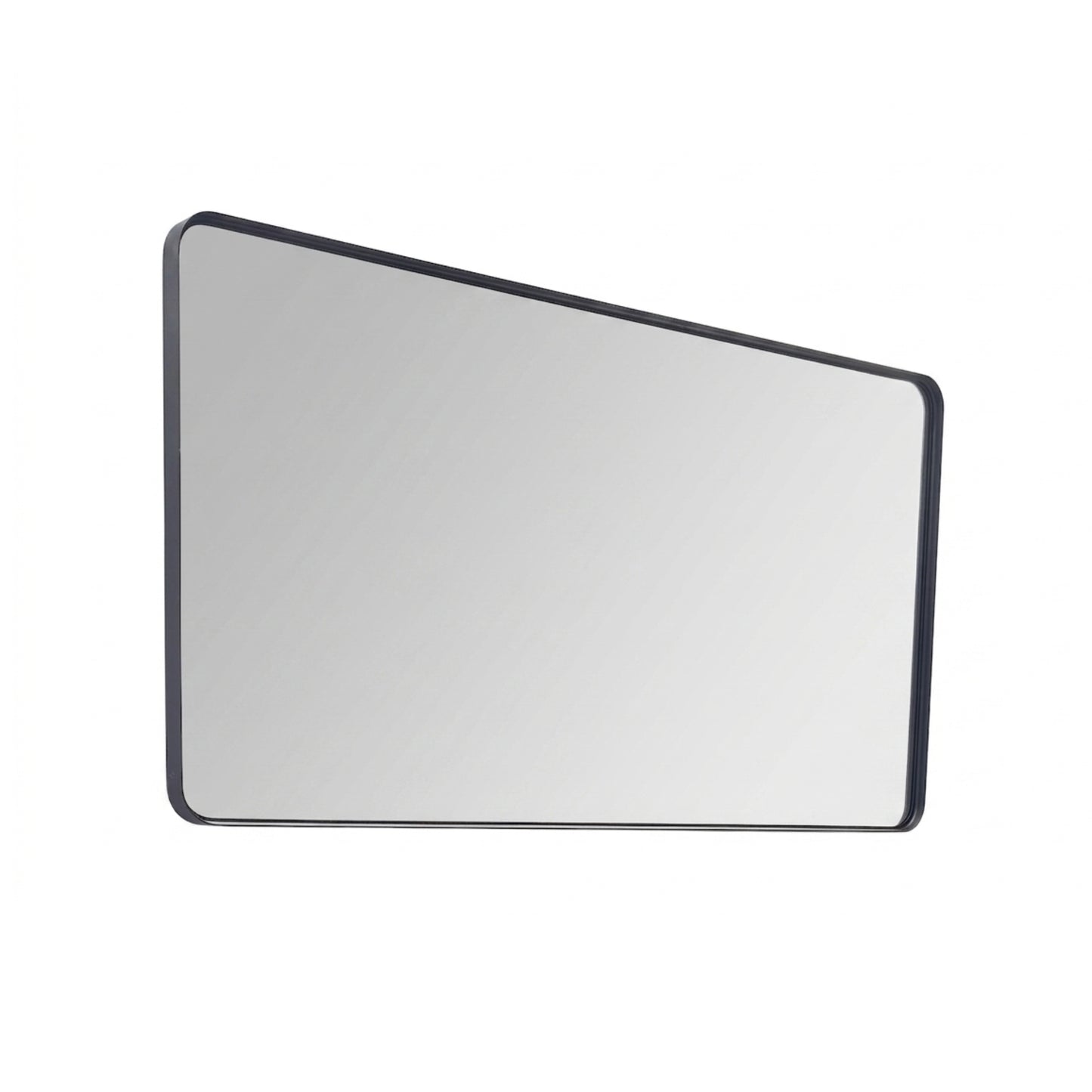 60'' Smusso Matte Black Framed Vanity Mirror