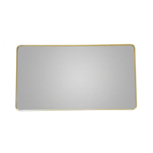60'' Smusso Brushed Gold Framed Vanity Mirror