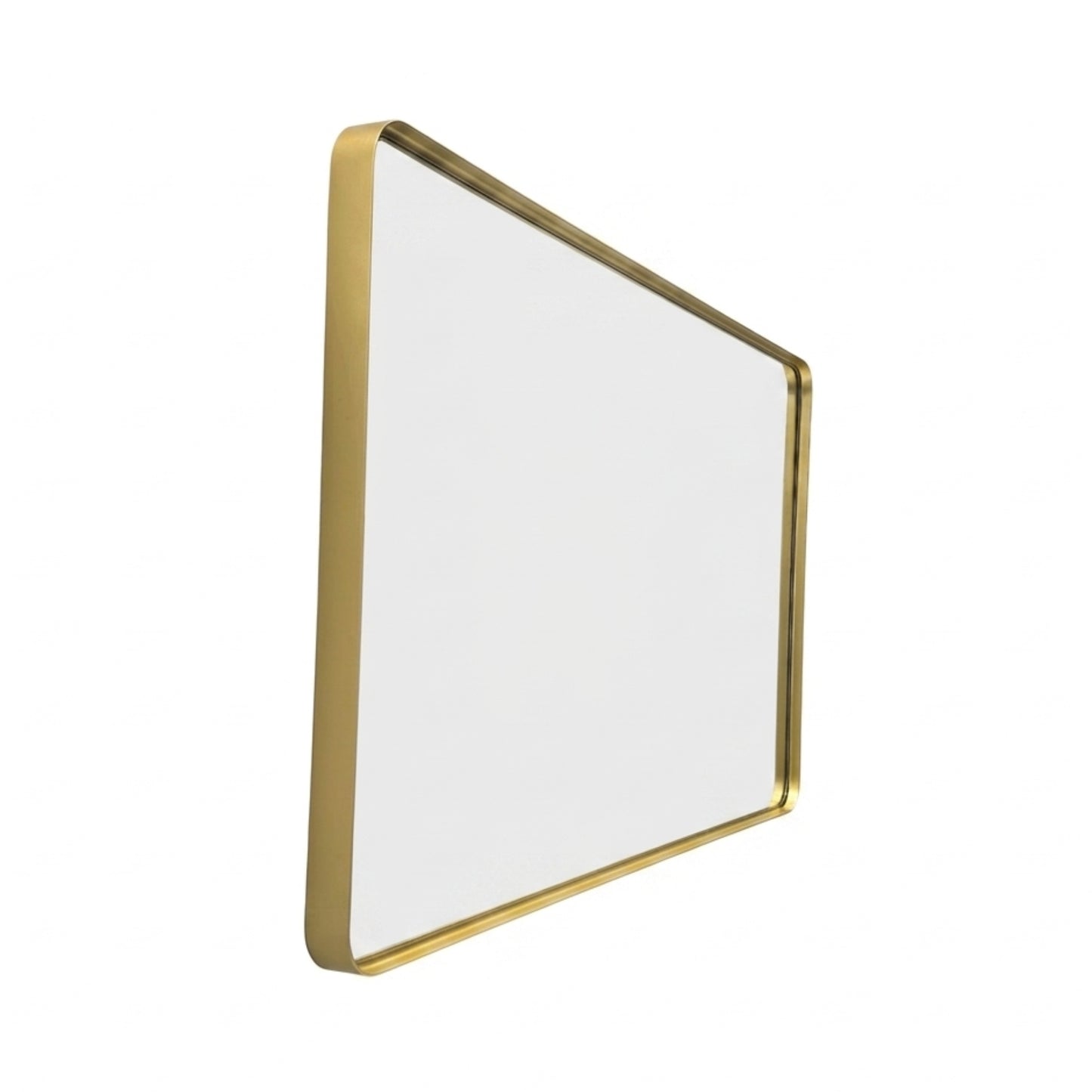 60'' Smusso Brushed Gold Framed Vanity Mirror