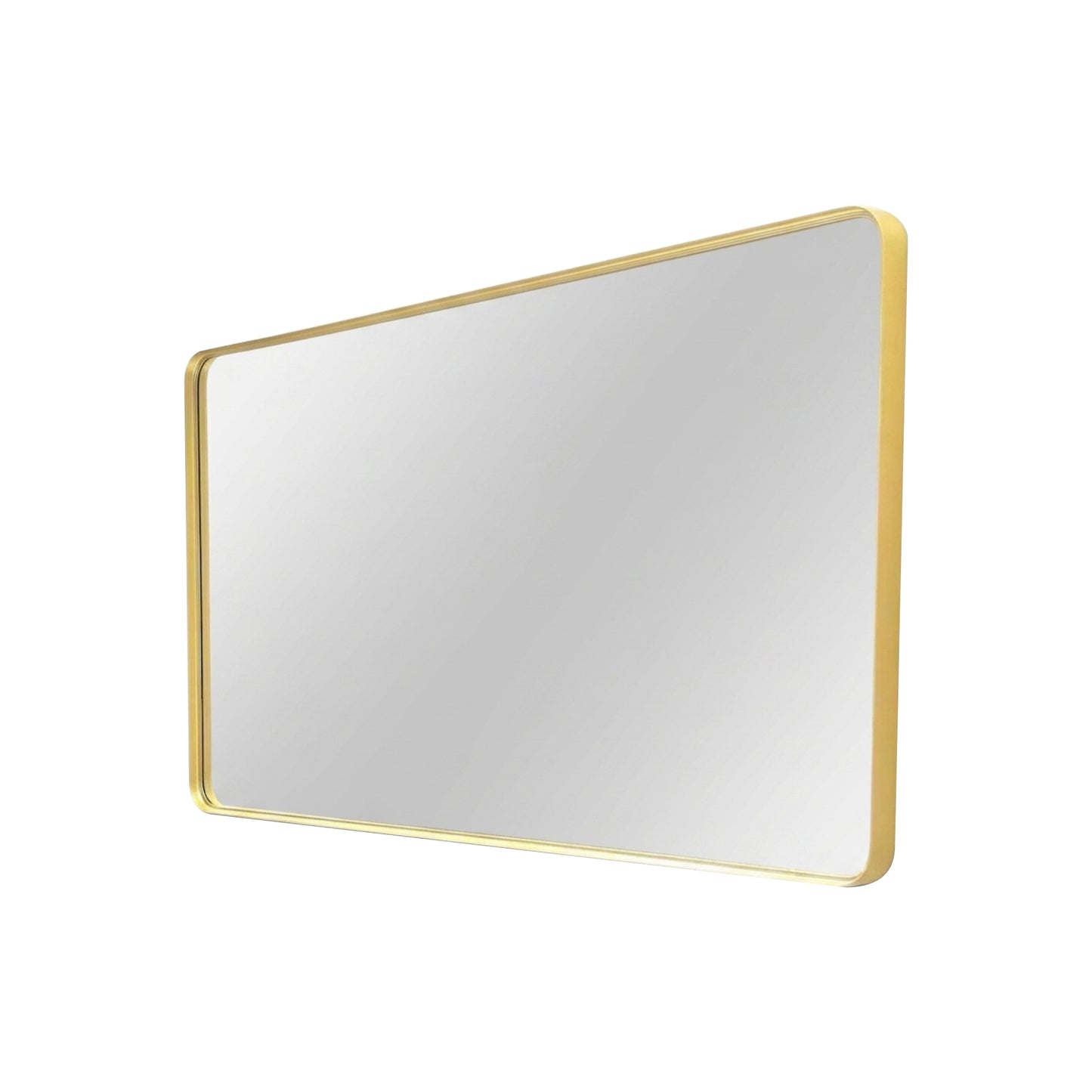 60'' Smusso Brushed Gold Framed Vanity Mirror