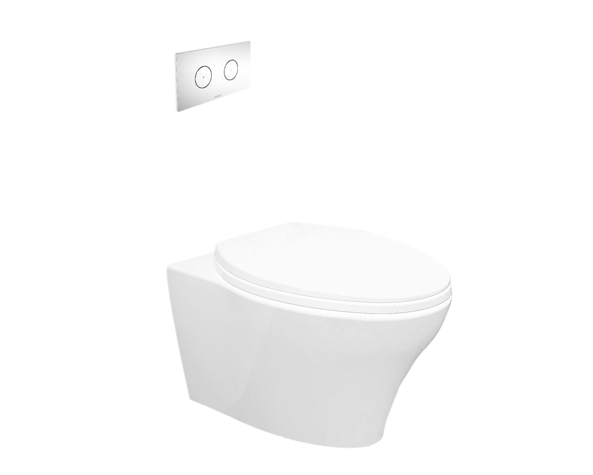 Caroma Somerton Invisi Series II Wall Mount Toilet w/ Soft Closing Seat