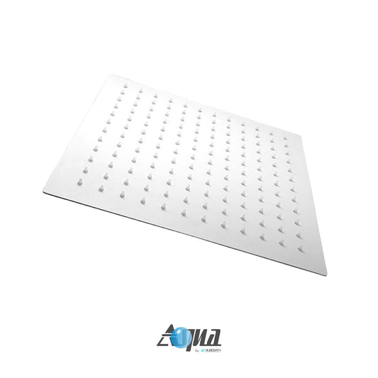 Aqua Piazza by KubeBath 12" Super Slim Square Rain Shower Head Matte White